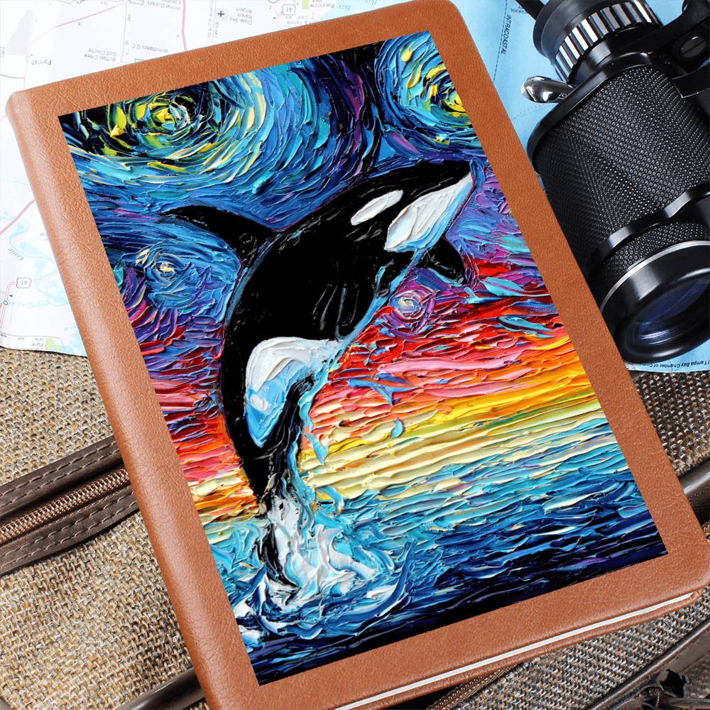Orca Starry Night Leather Journal