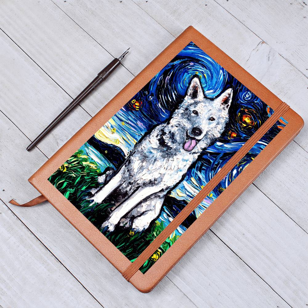 Swiss Shepherd Starry Night Leather Journal