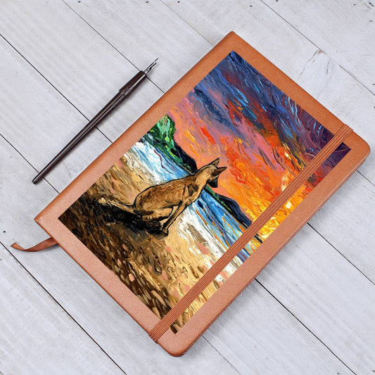 Belgian Malinois Starry Night Leather Journal