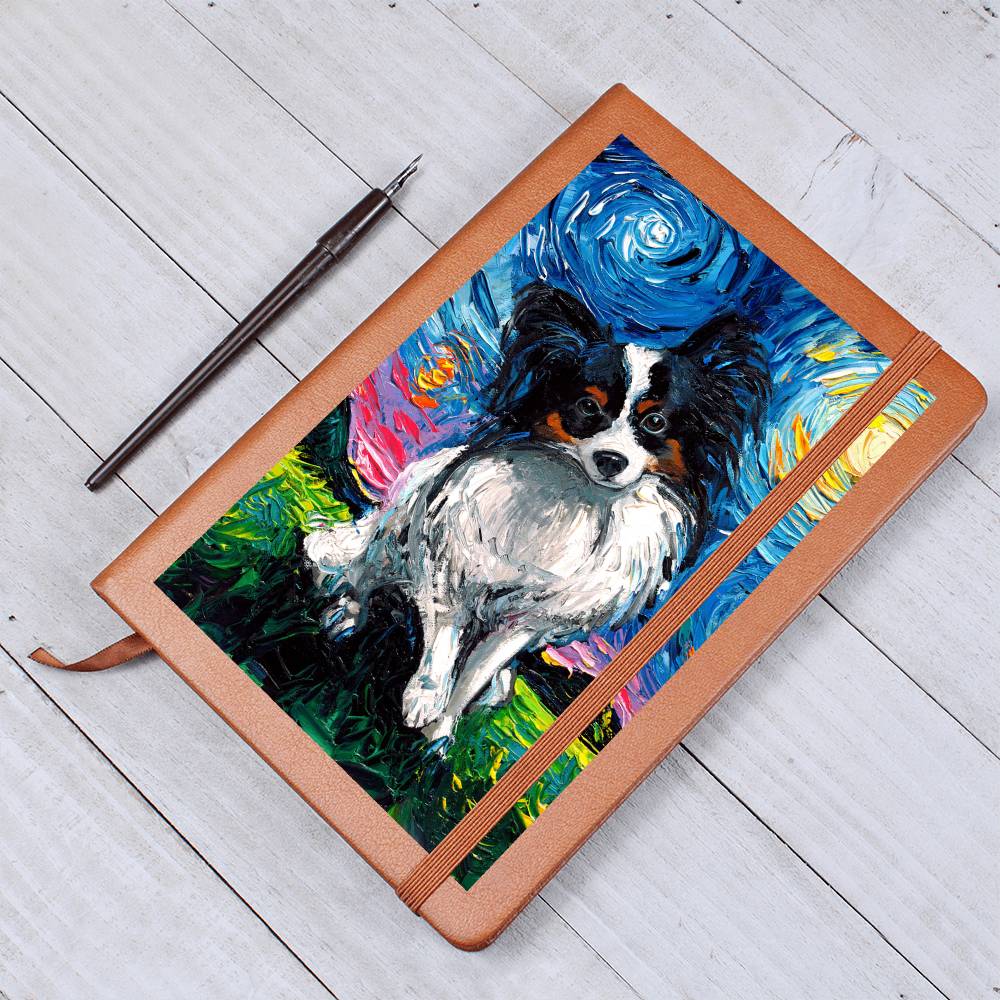 Papillon Starry Night Leather Journal