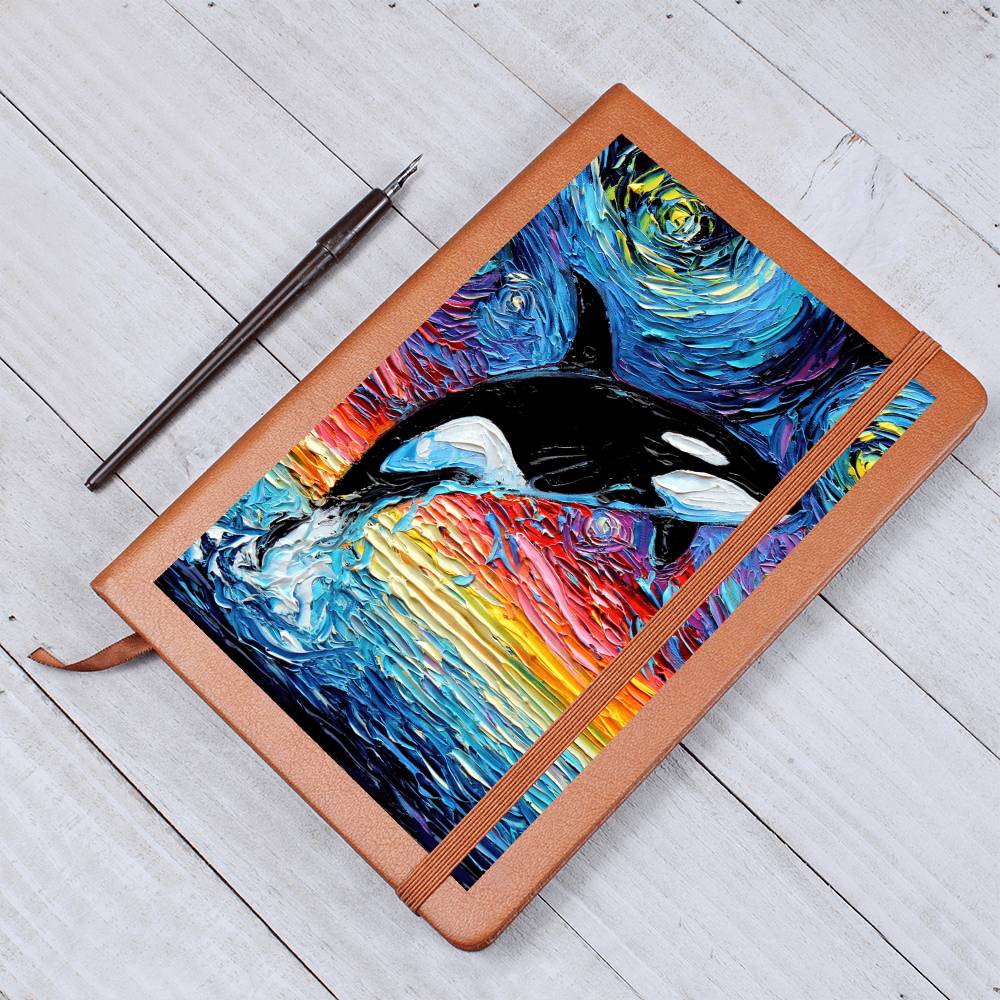 Orca Starry Night Leather Journal