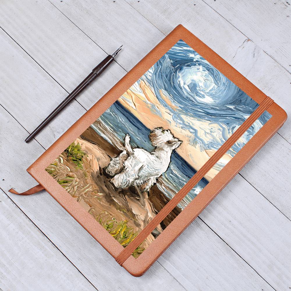Beach Days - Westie Leather Journal