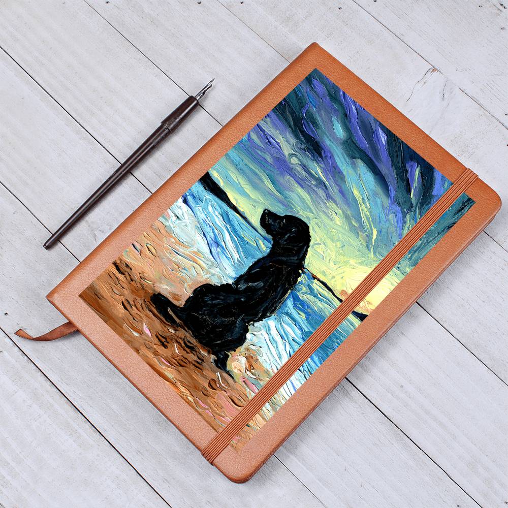 Beach Days - Black Lab Leather Journal