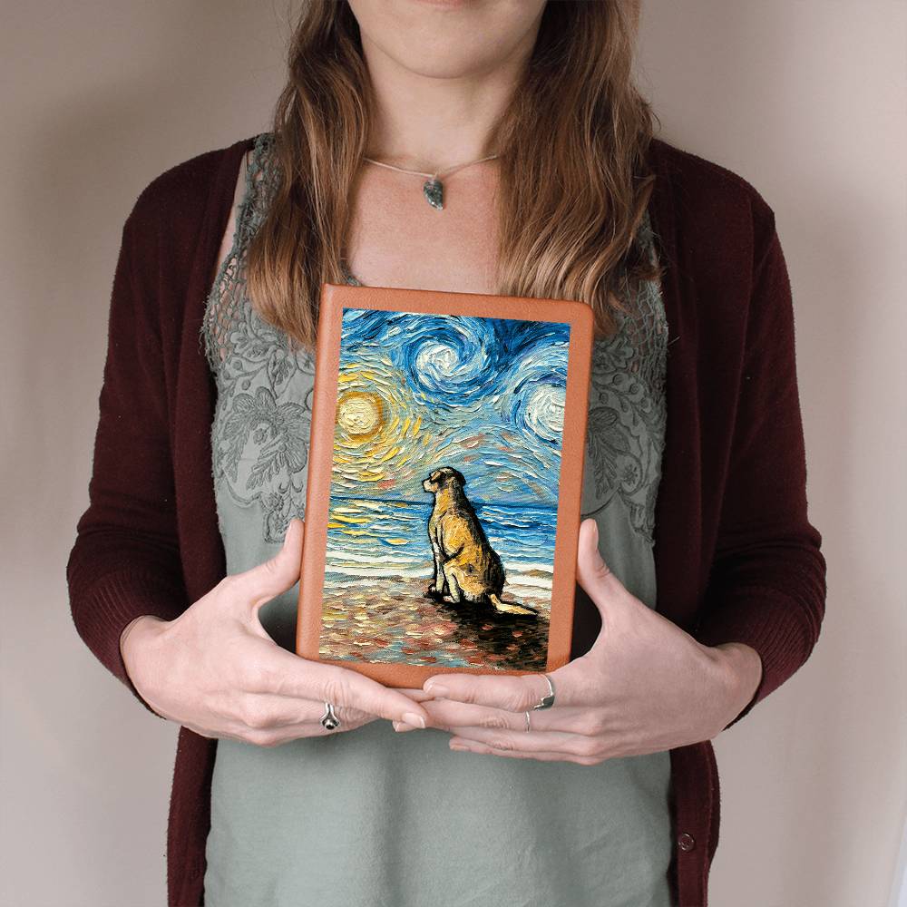 Beach Days - Yellow Labrador Leather Journal
