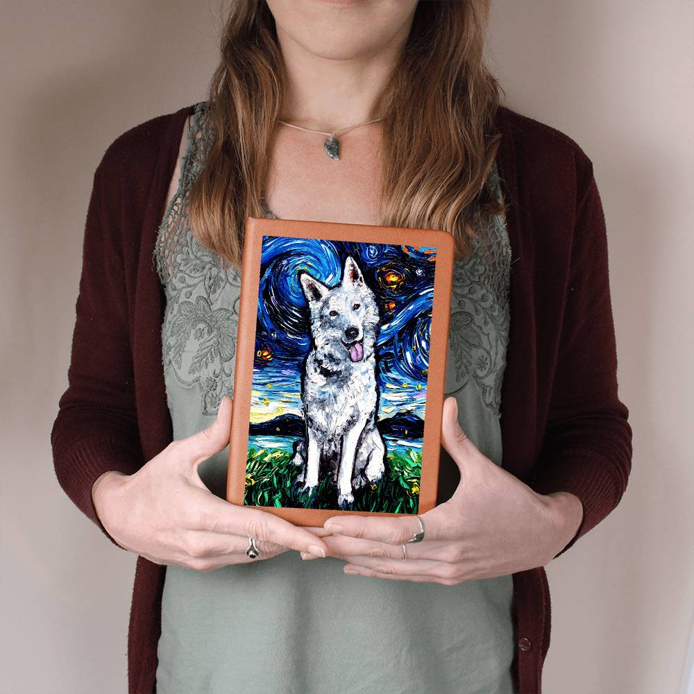 Swiss Shepherd Starry Night Leather Journal