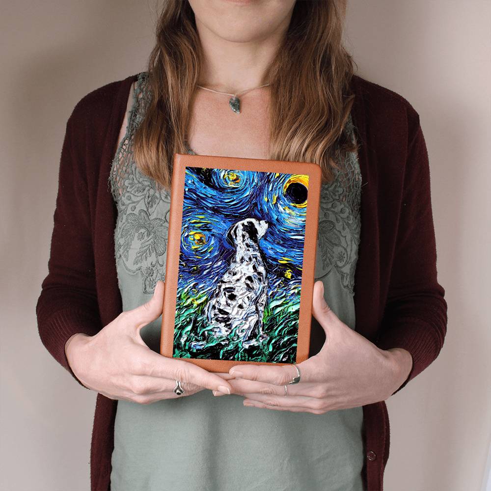 Dalmatian Starry Night Leather Journal