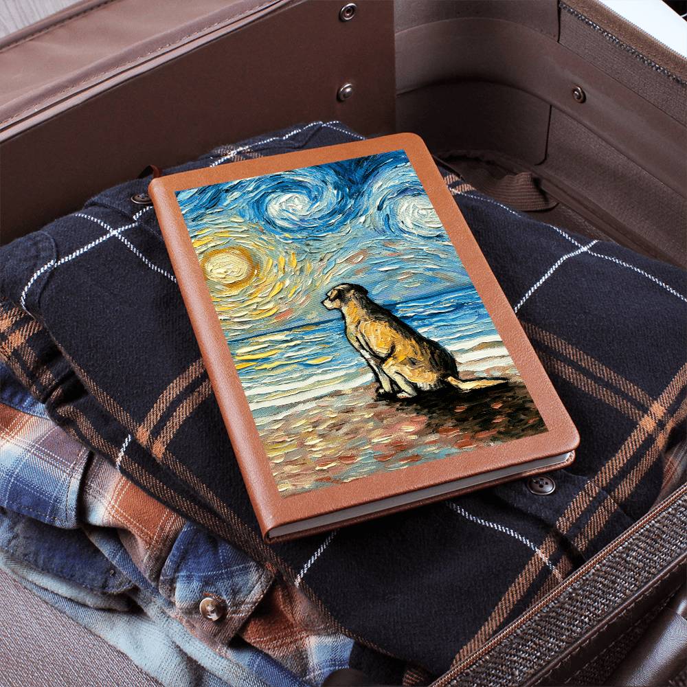 Beach Days - Yellow Labrador Leather Journal