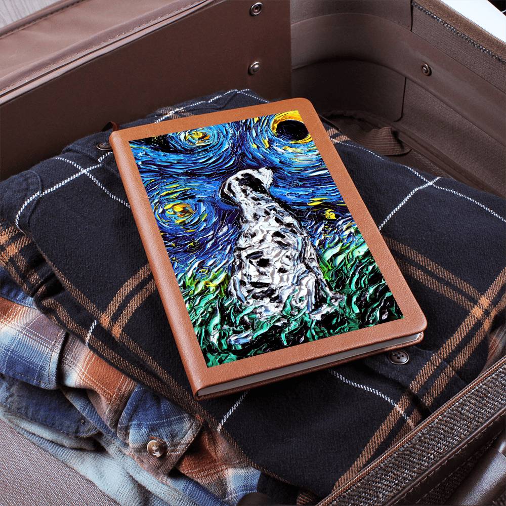 Dalmatian Starry Night Leather Journal