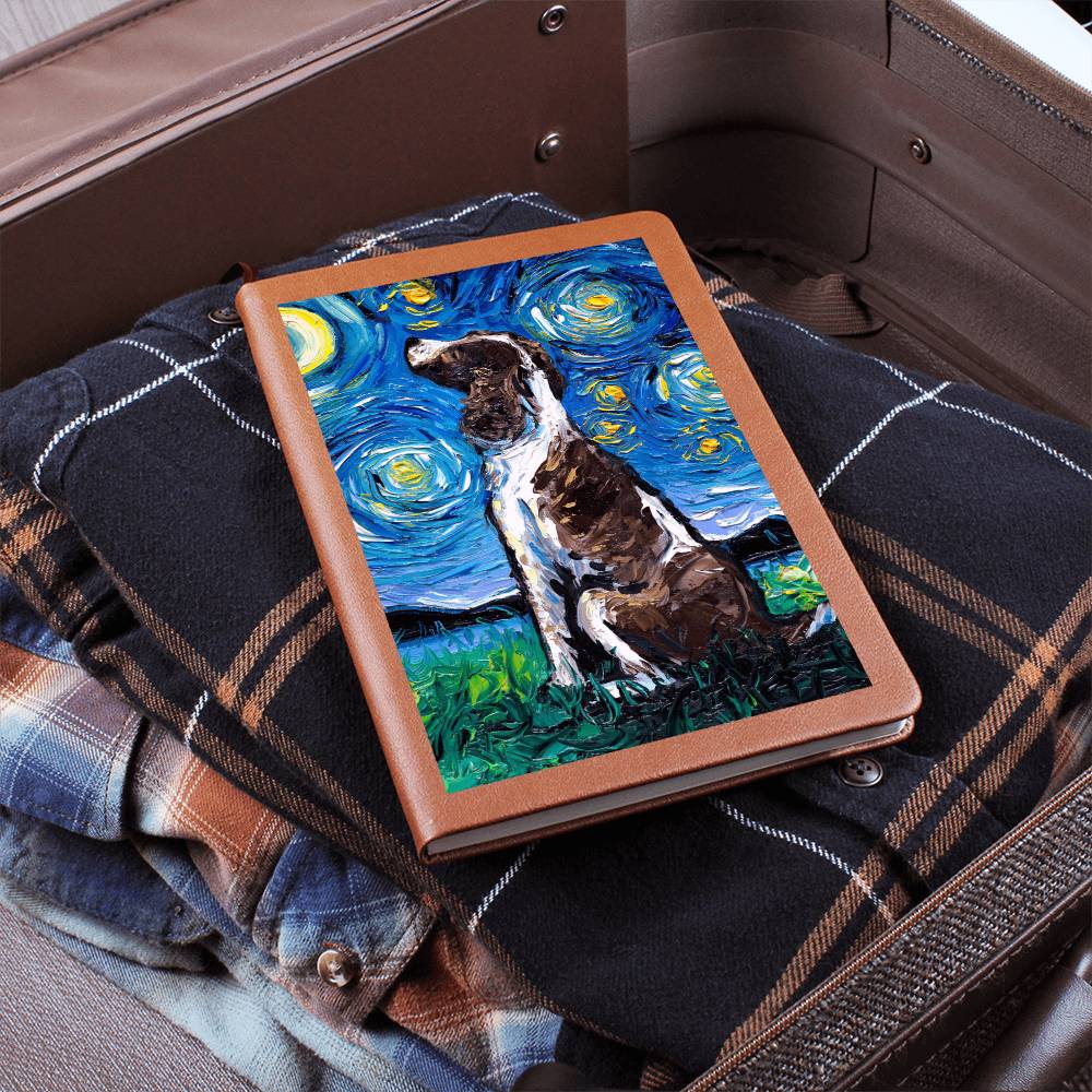 English Springer Spaniel Starry Night Leather Journal