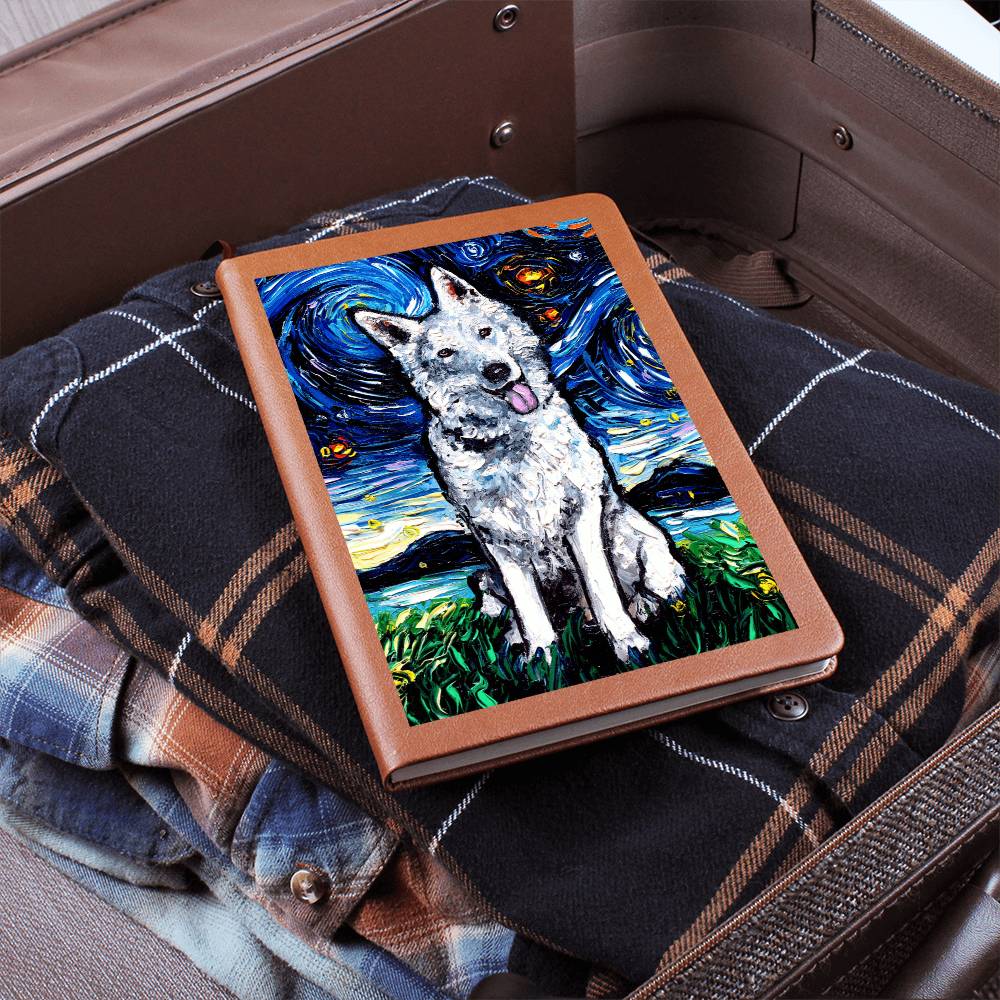 Swiss Shepherd Starry Night Leather Journal