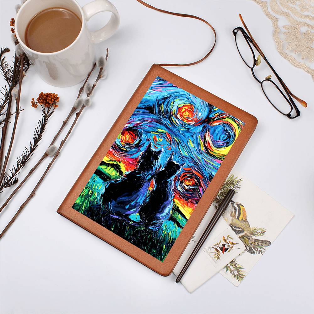 van Gogh's Cats Leather Journal