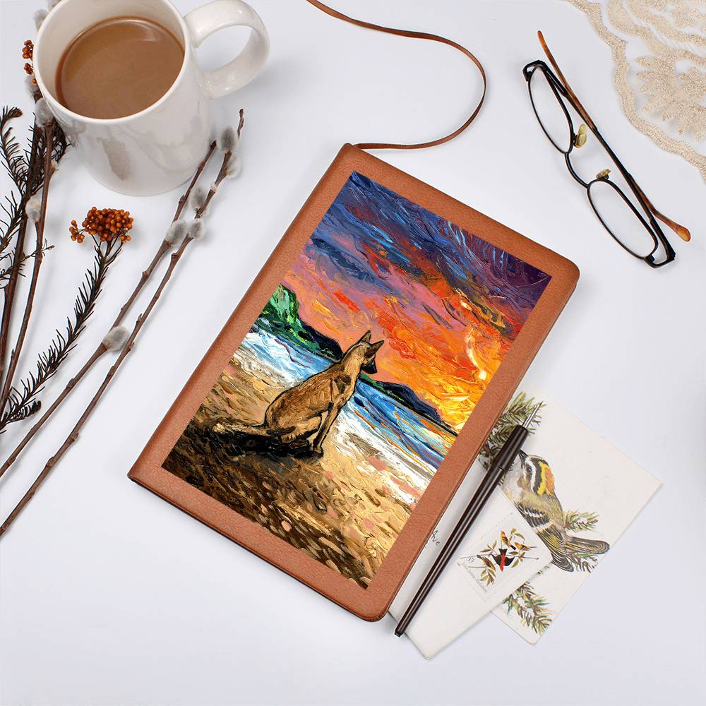 Belgian Malinois Starry Night Leather Journal