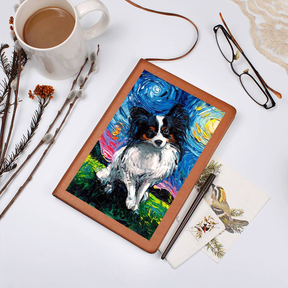 Papillon Starry Night Leather Journal