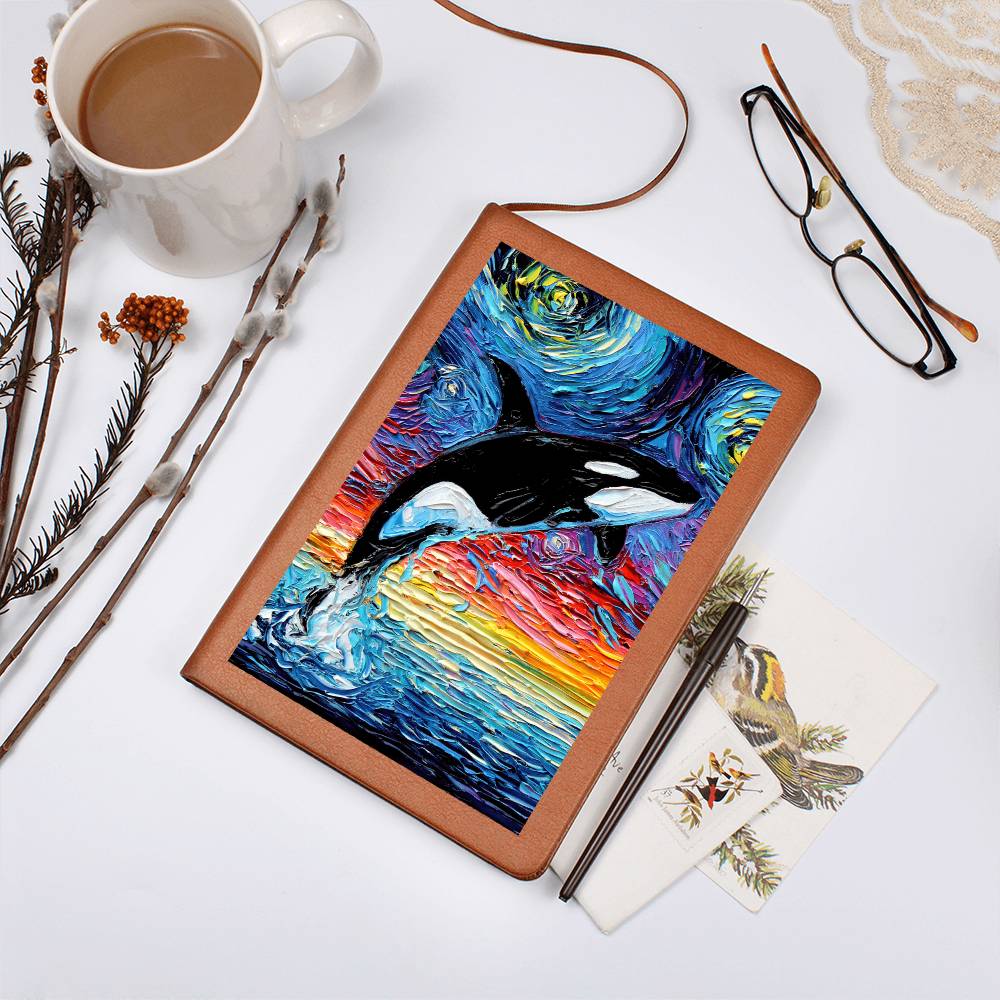 Orca Starry Night Leather Journal