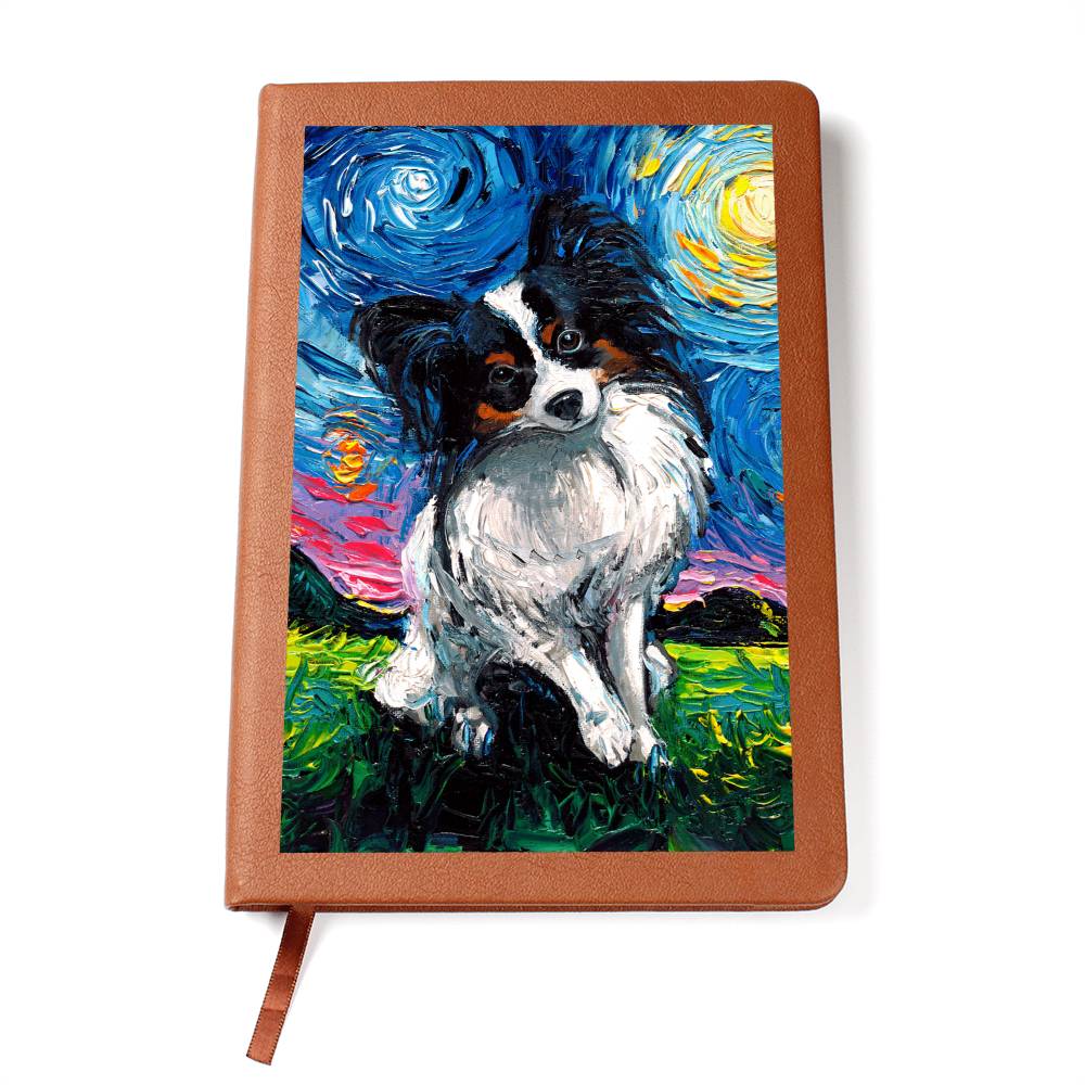Papillon Starry Night Leather Journal