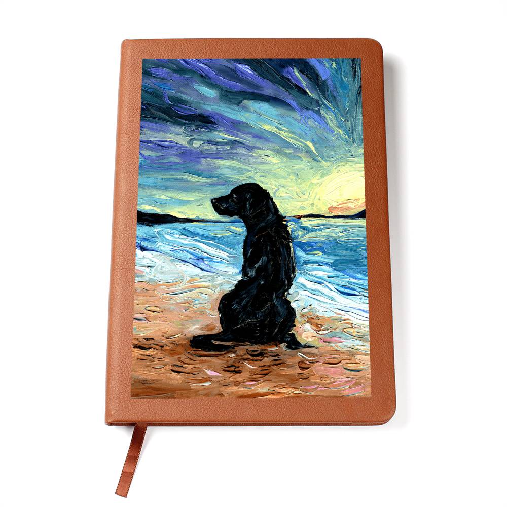 Beach Days - Black Lab Leather Journal