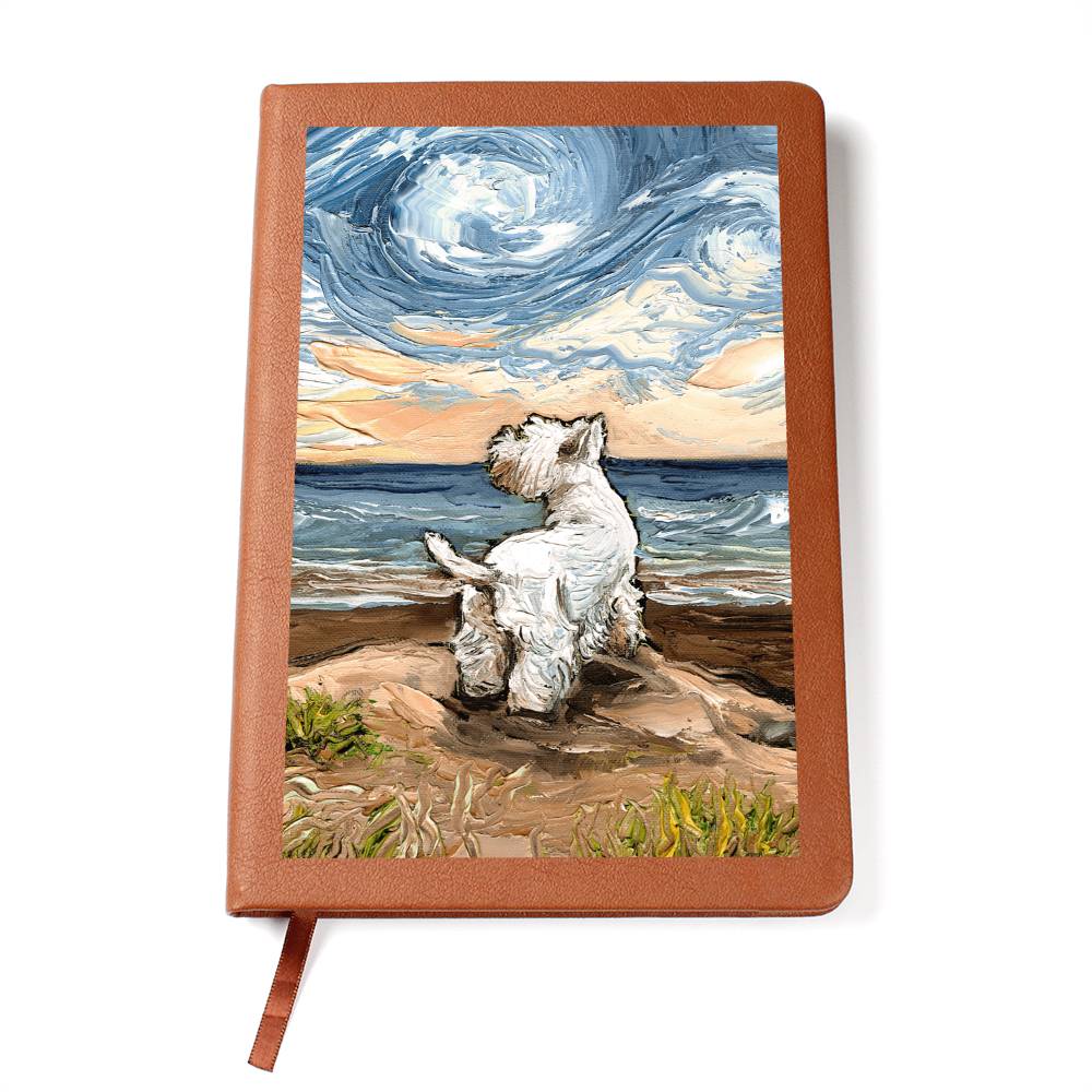 Beach Days - Westie Leather Journal