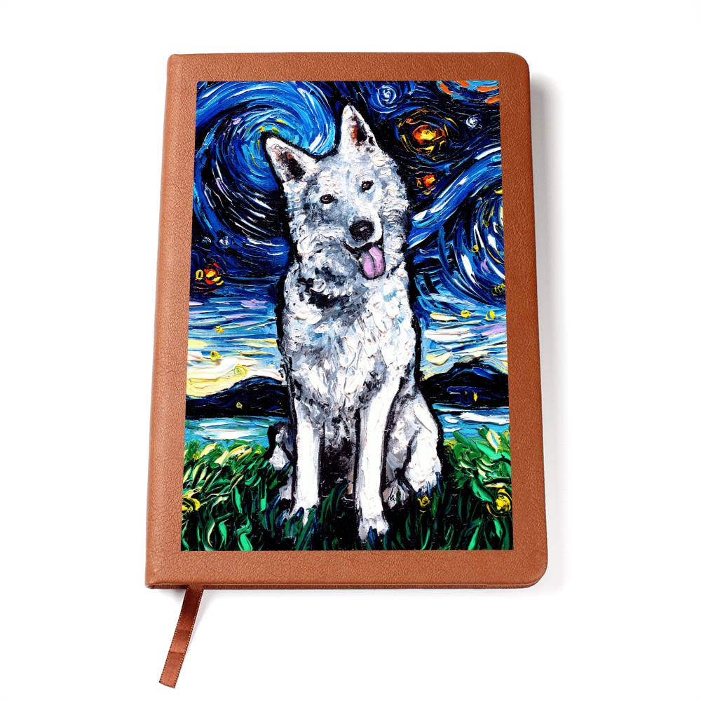 Swiss Shepherd Starry Night Leather Journal