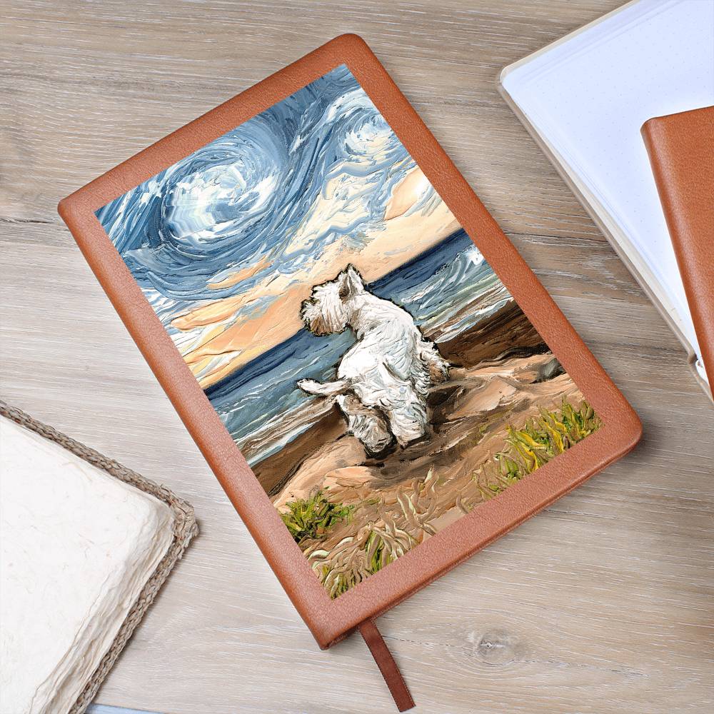 Beach Days - Westie Leather Journal