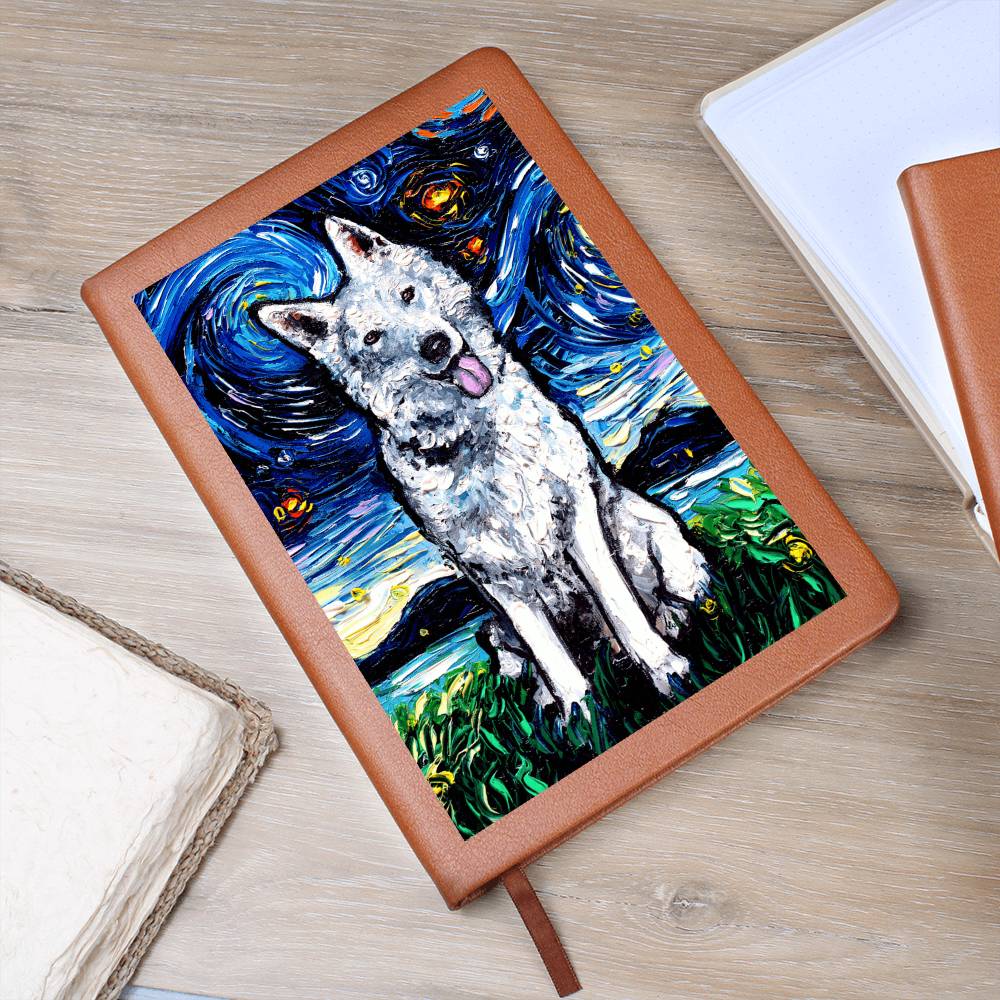Swiss Shepherd Starry Night Leather Journal