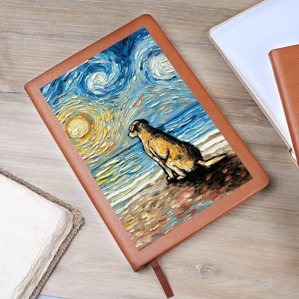 Beach Days - Yellow Labrador Leather Journal