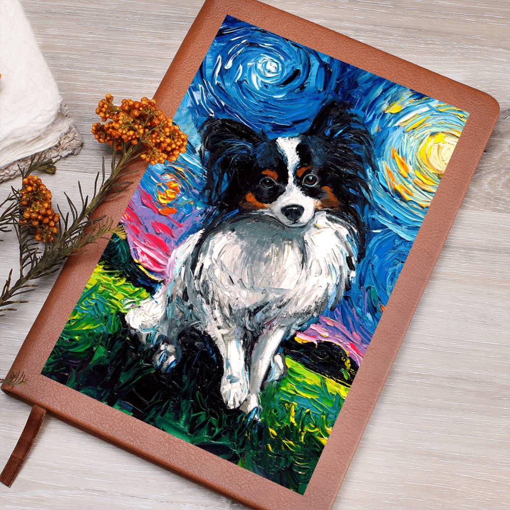 Papillon Starry Night Leather Journal