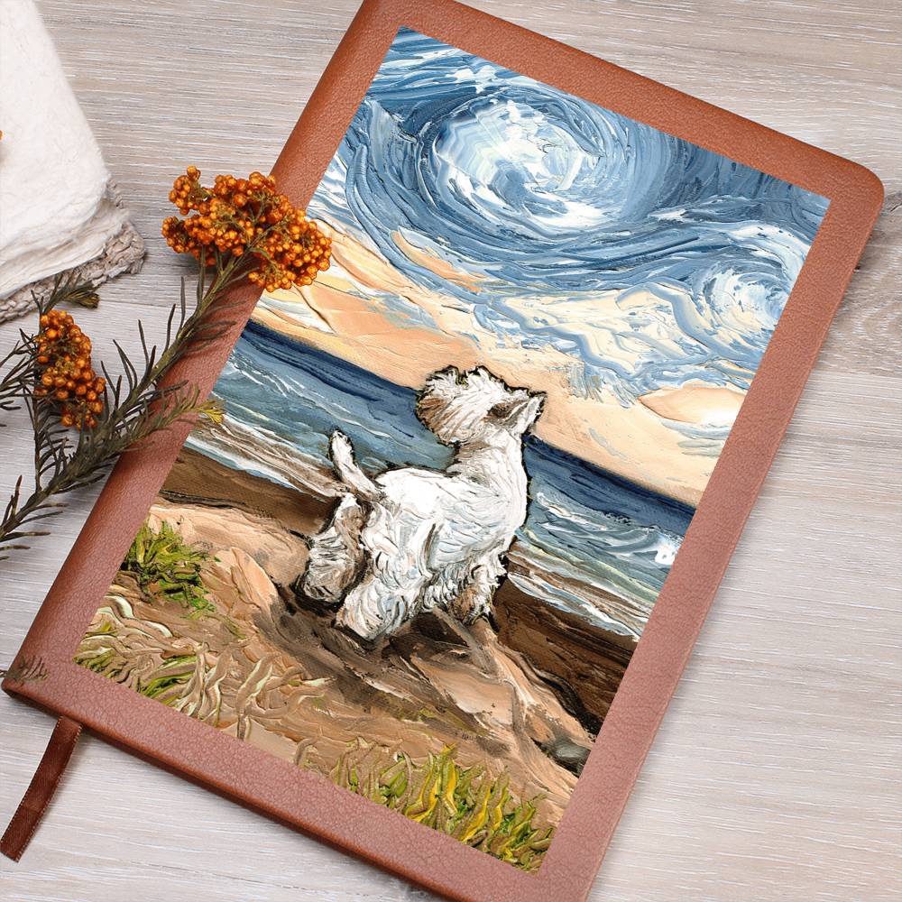 Beach Days - Westie Leather Journal