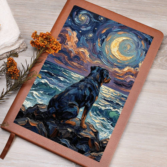 Beach Nights - Rottweiler Leather Journal