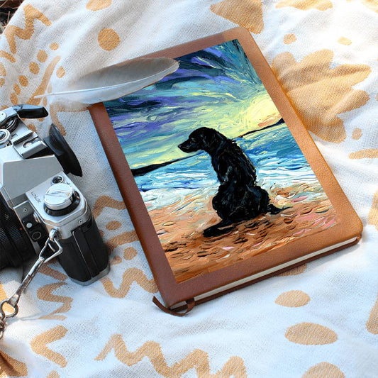 Beach Days - Black Lab Leather Journal
