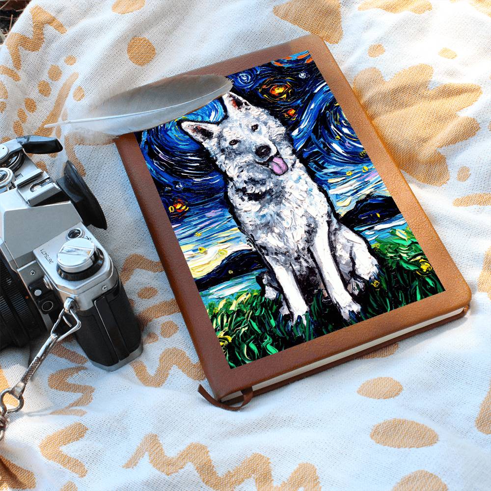 Swiss Shepherd Starry Night Leather Journal