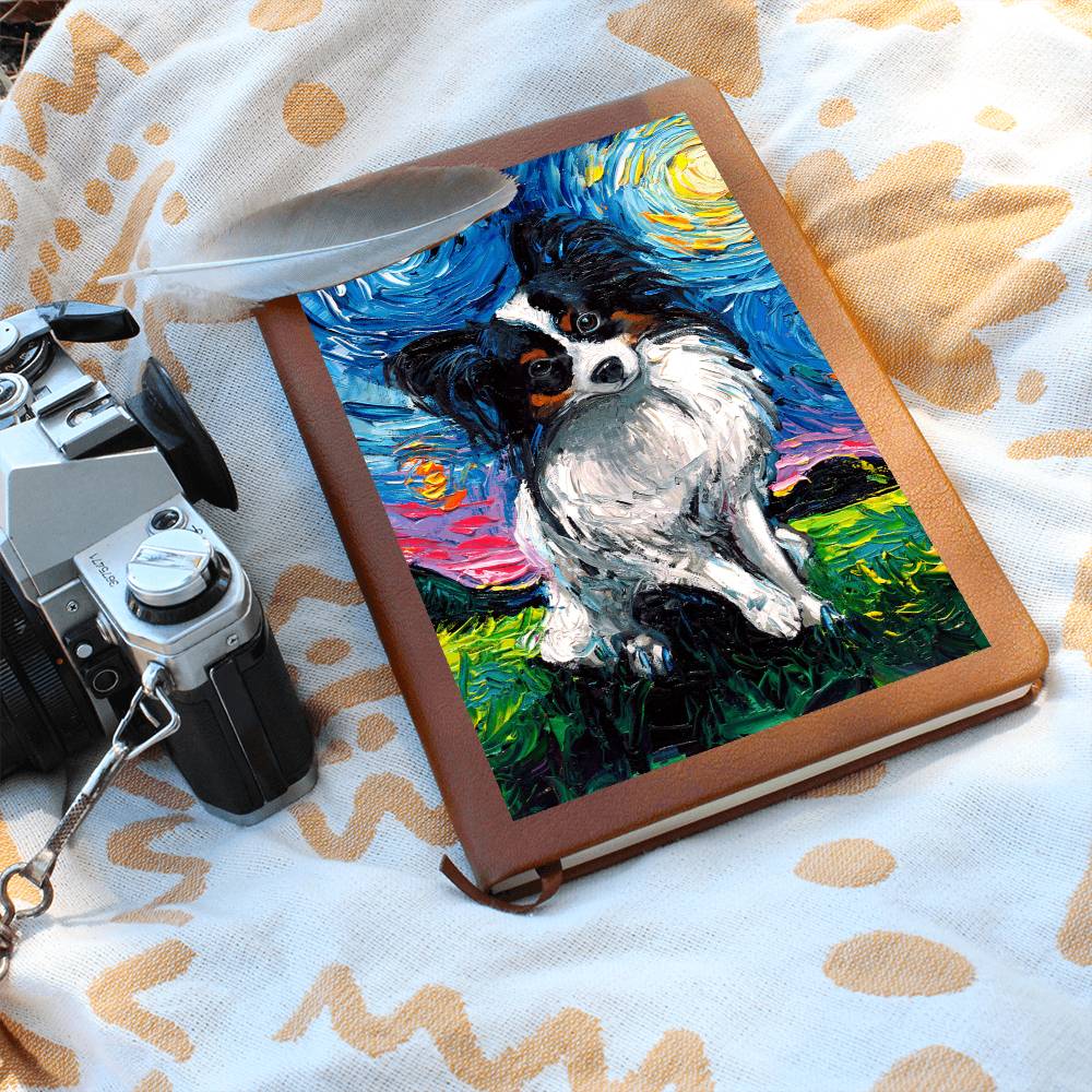 Papillon Starry Night Leather Journal