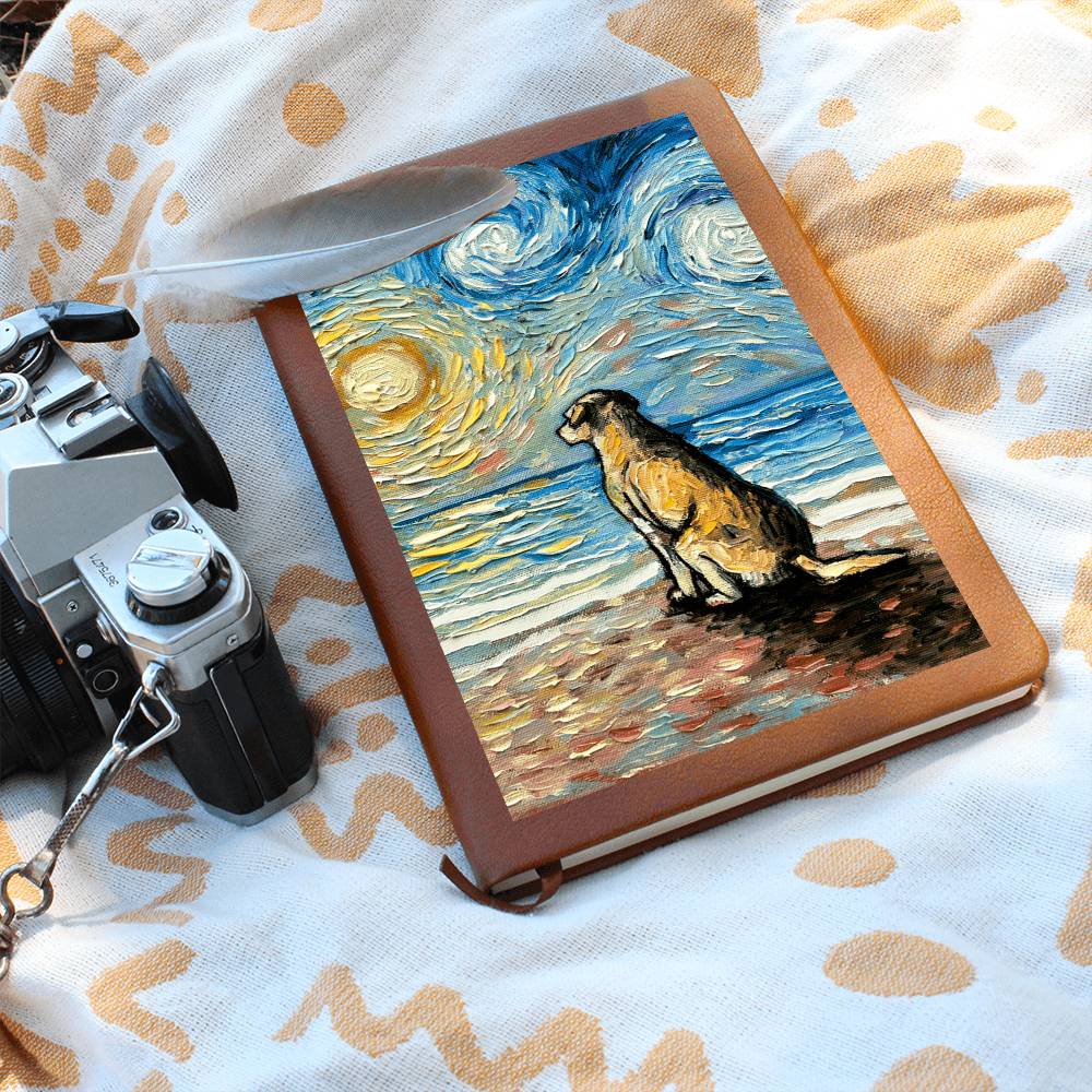 Beach Days - Yellow Labrador Leather Journal
