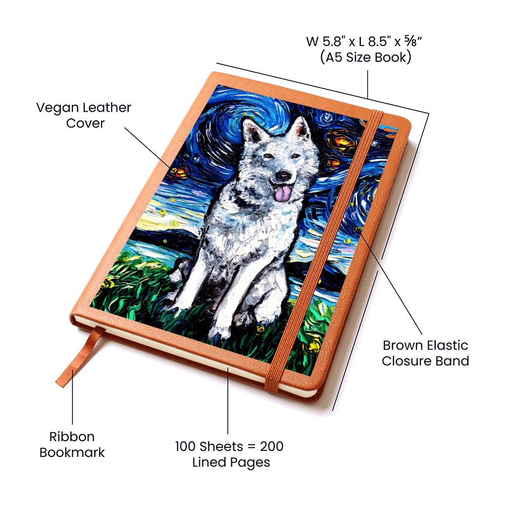 Swiss Shepherd Starry Night Leather Journal