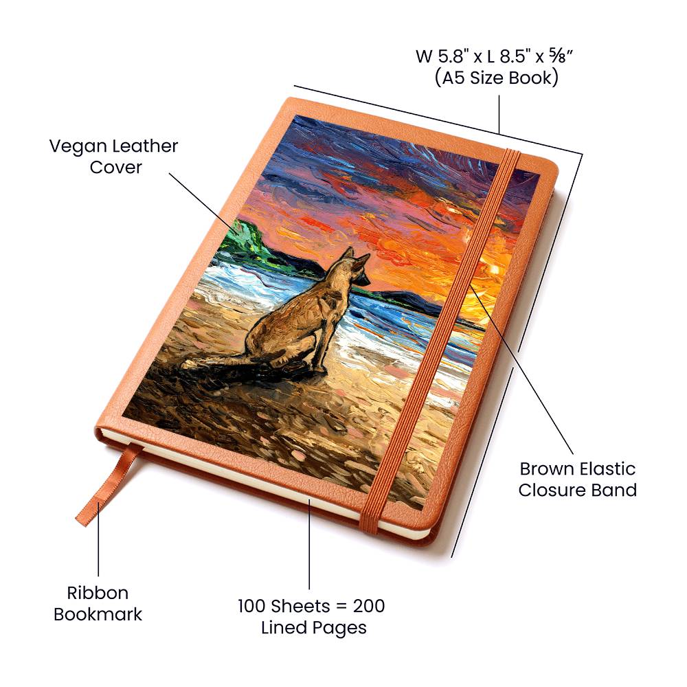 Belgian Malinois Starry Night Leather Journal