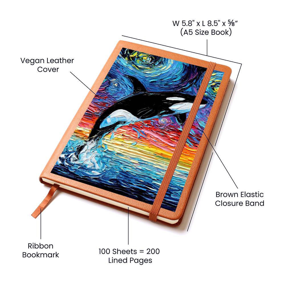Orca Starry Night Leather Journal