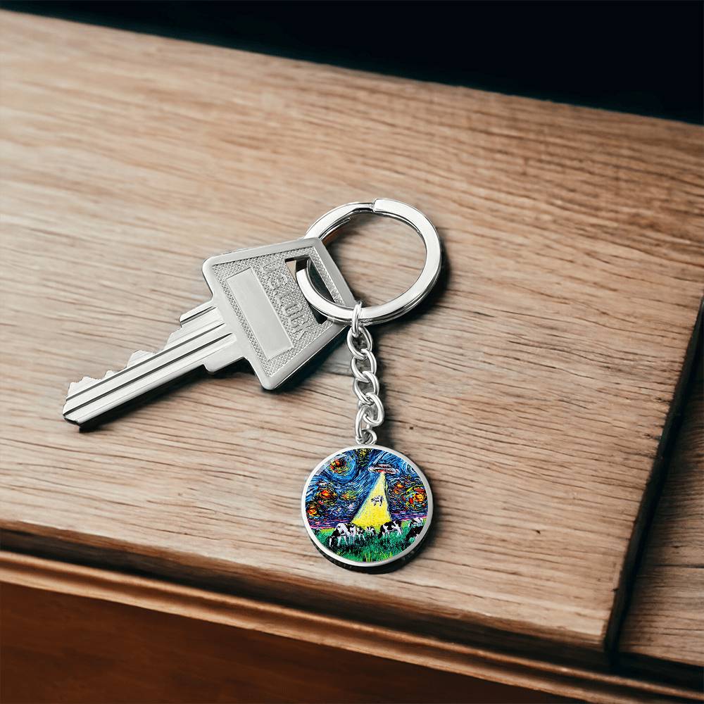 Van Gogh Was Never Abducted Round Keychain