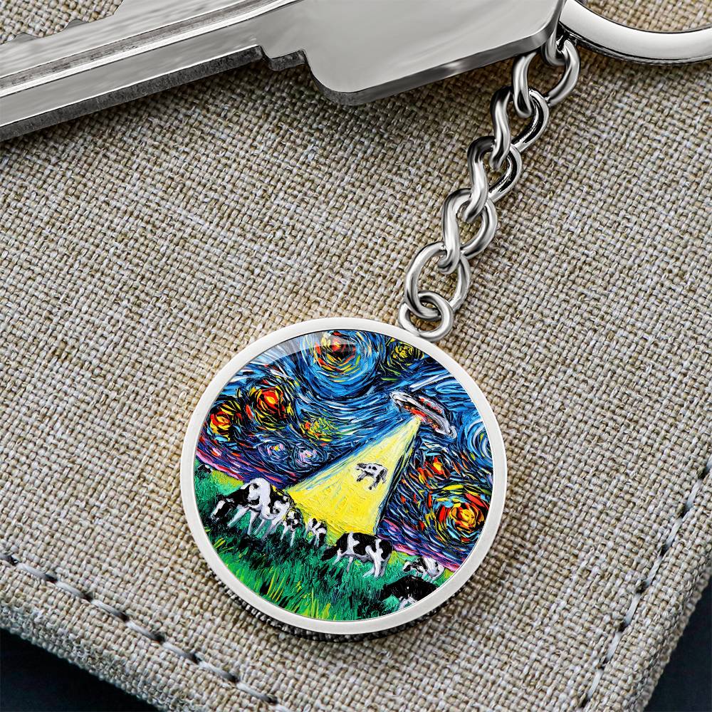 Van Gogh Was Never Abducted Round Keychain