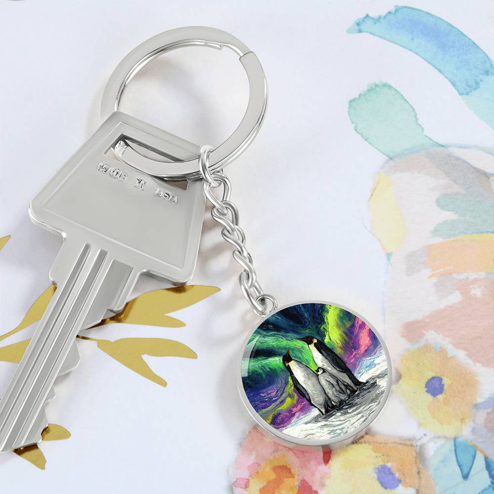Enjoying The Show Round Keychain