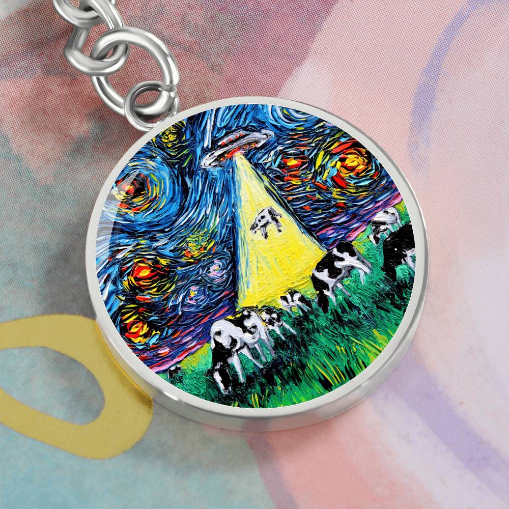 Van Gogh Was Never Abducted Round Keychain