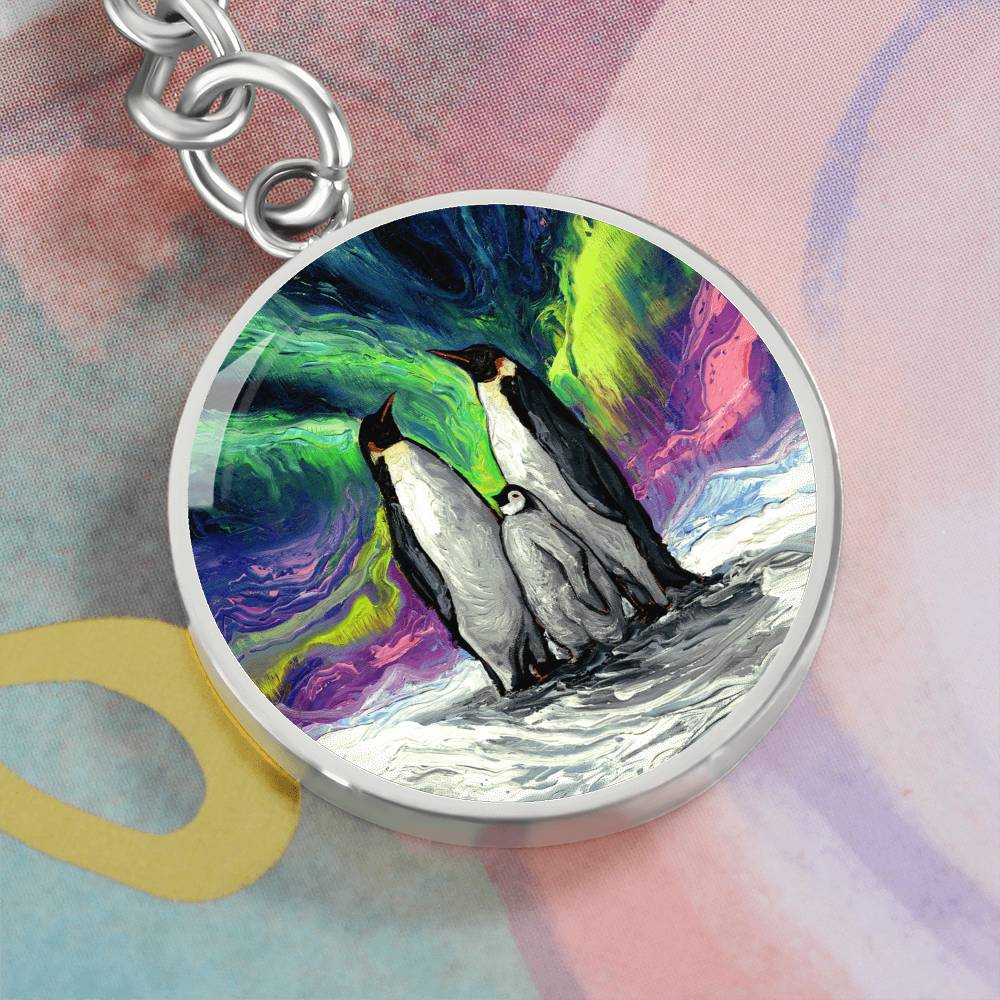 Enjoying The Show Round Keychain