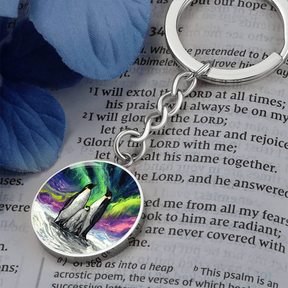 Enjoying The Show Round Keychain
