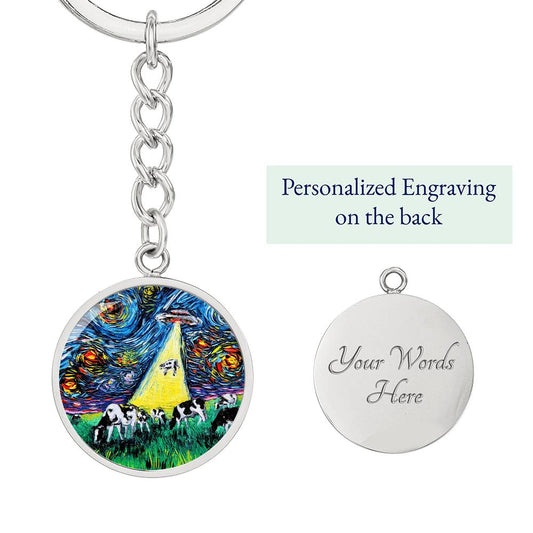 Van Gogh Was Never Abducted Round Keychain