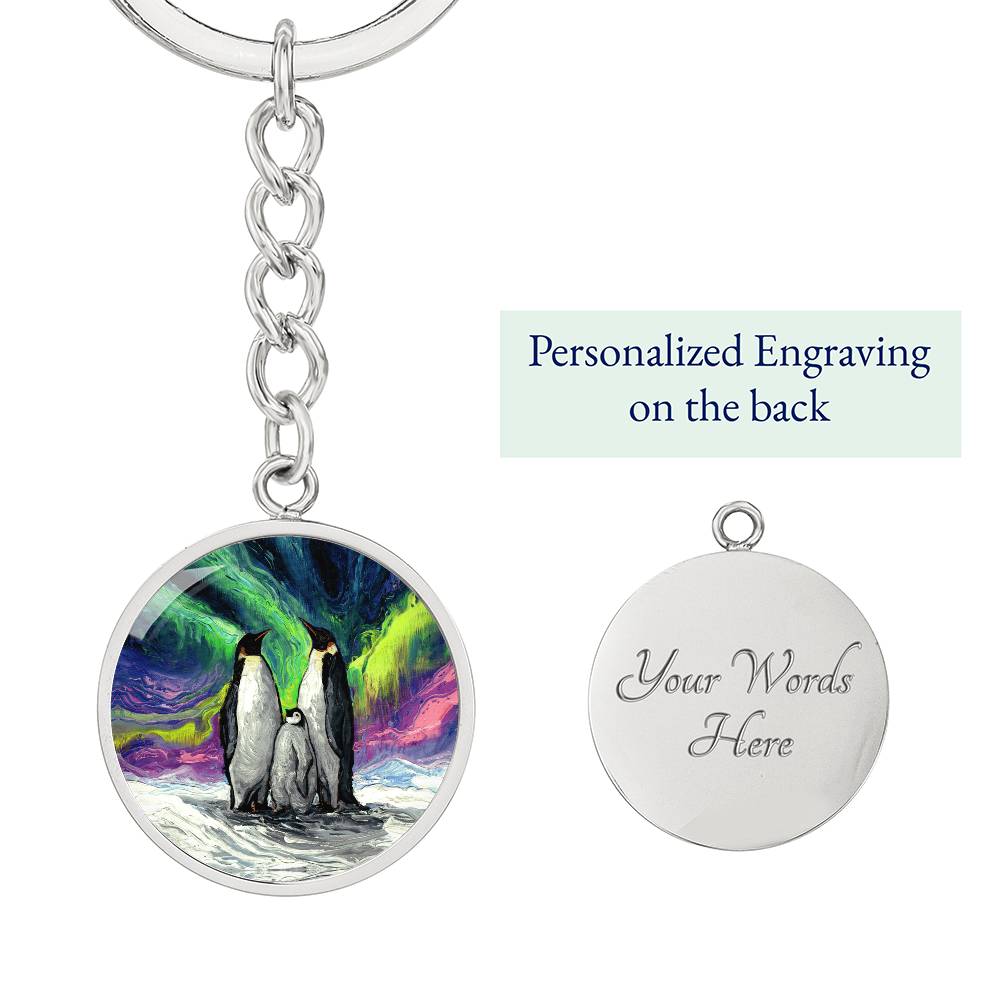 Enjoying The Show Round Keychain