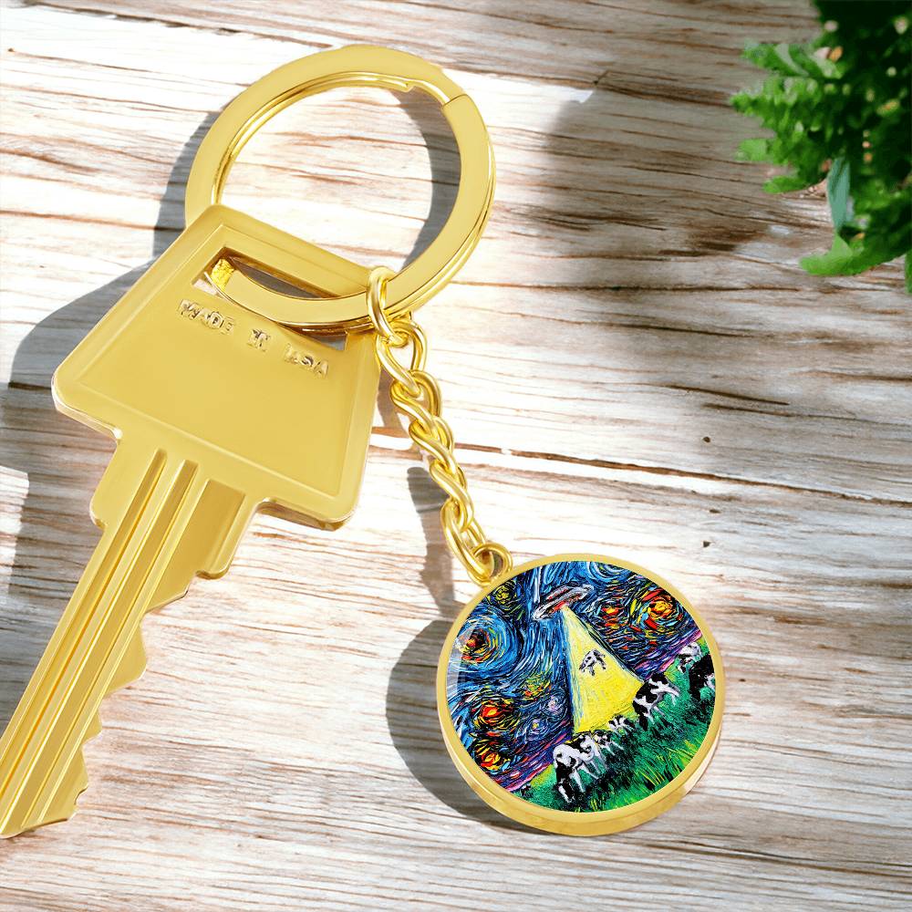 Van Gogh Was Never Abducted Round Keychain