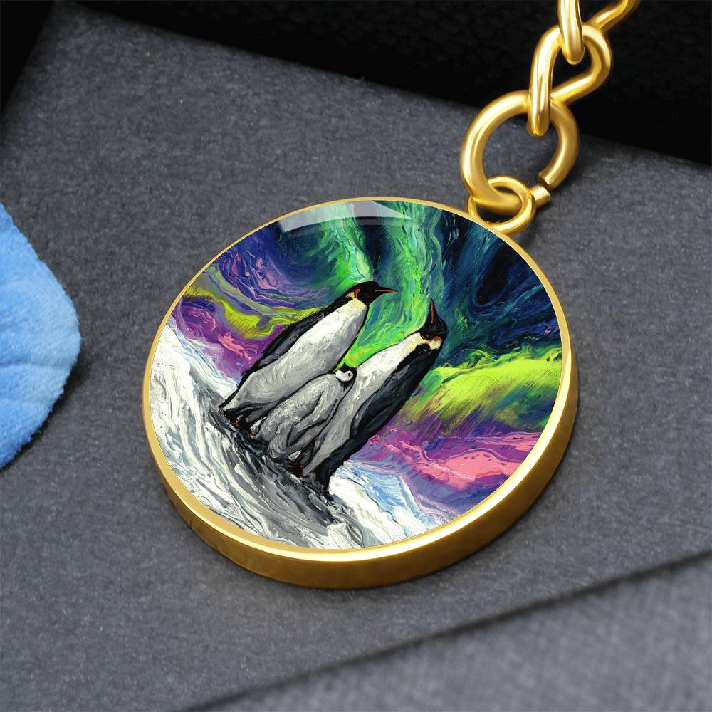 Enjoying The Show Round Keychain