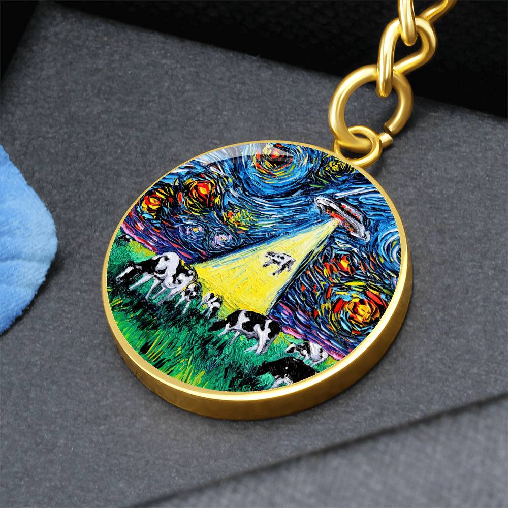 Van Gogh Was Never Abducted Round Keychain