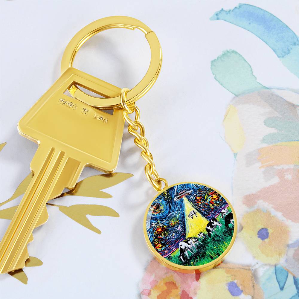Van Gogh Was Never Abducted Round Keychain