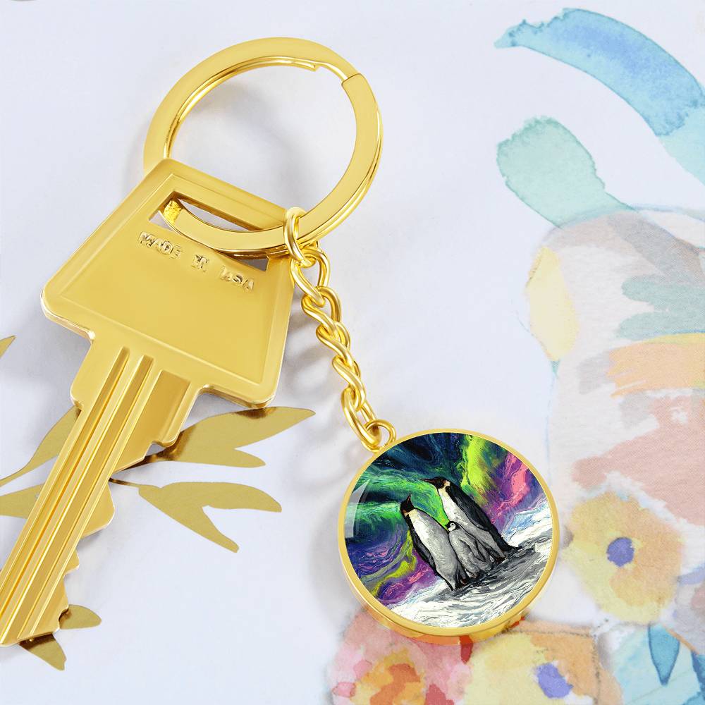 Enjoying The Show Round Keychain