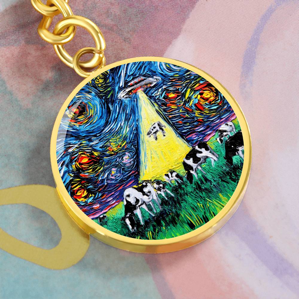 Van Gogh Was Never Abducted Round Keychain