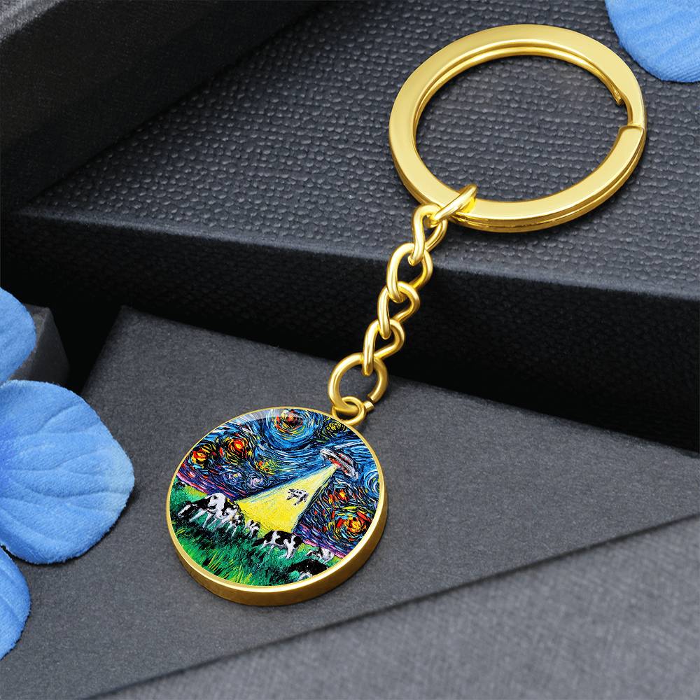 Van Gogh Was Never Abducted Round Keychain
